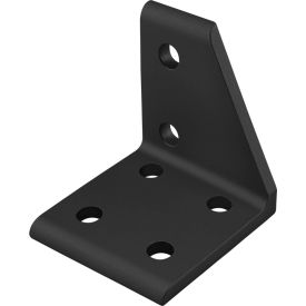 80/20® 10 Series 6 Hole Left Inside Corner Bracket Black 4122-BLACK
