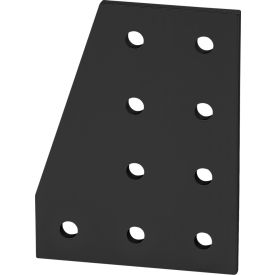 80/20® 10 Series 9 Hole 90 Degree Flat Plate Black 4126-BLACK