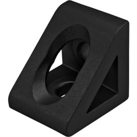 80/20® 10 Series 2 Hole Gusseted Inside Corner Bracket Black 4132-BLACK