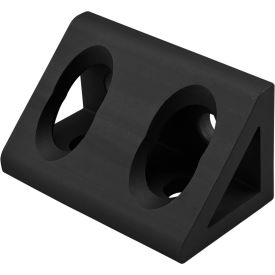 80/20® 10 Series 4 Hole Wide Gusseted Inside Corner Bracket Black 4134-BLACK