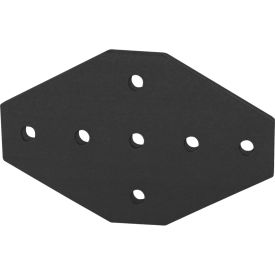 80/20® 10 Series 7 Hole Cross Joining Plate Black 4135-BLACK