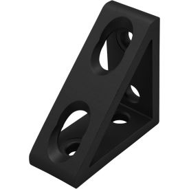 80/20® 10 Series 4 Hole Tall Gusseted Inside Corner Bracket Black 4136-BLACK