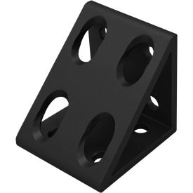 80/20® 10 Series 8 Hole Gusseted Inside Corner Bracket Black 4138-BLACK