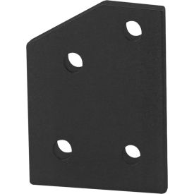 80/20® 10 Series 4 Hole 30 Degree Angle Flat Plate Black 4143-BLACK