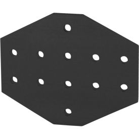 80/20® 10 Series 12 Hole Cross Joining Plate Black 4160-BLACK