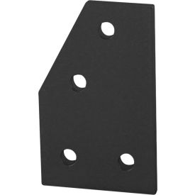 80/20® 10 Series 4 Hole 60 Degree Angle Joining Plate Black 4164-BLACK