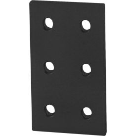 80/20® 10 Series 6 Hole Joining Plate Black 4166-BLACK