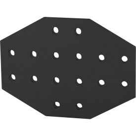 80/20® 10 Series 16 Hole Cross Joining Plate Black 4170-BLACK