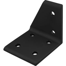 80/20® 15 Series 6 Hole Right Hand Inside Corner Bracket Black 4308-BLACK