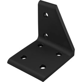 80/20® 15 Series 6 Hole Left Hand Inside Corner Bracket Black 4309-BLACK