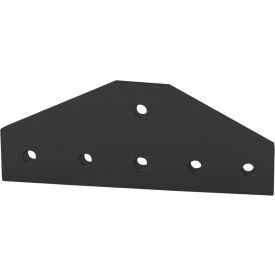 80/20® 15 Series & Ready Tube 6 Hole Tee Joining Plate Black 4310-BLACK