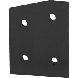 80/20® 15 Series 4 Hole 15 Degree Angle Joining Plate Black 4316-BLACK