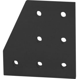 80/20® 15 Series 7 Hole 90 Degree Angle Joining Plate Black 4329-BLACK
