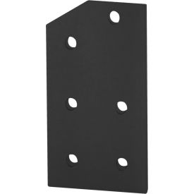 80/20® 15 Series 6 Hole 30 Degree Angle Joining Plate Black 4330-BLACK