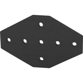 80/20® 15 Series & Ready Tube 7 Hole Cross Joining Plate Black 4335-BLACK