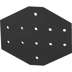 80/20® 15 Series 12 Hole Cross Joining Plate Black 4360-BLACK