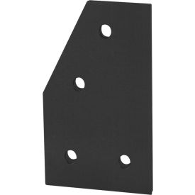 80/20® 15 Series 4 Hole 60 Degree Angle Joining Plate Black 4361-BLACK