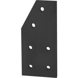 80/20® 15 Series 6 Hole 60 Degree Angle Joining Plate Black 4362-BLACK