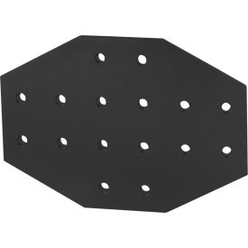 80/20® 15 Series 16 Hole Cross Joining Plate Black 4370-BLACK