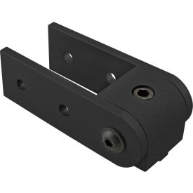 80/20® 15 Series 0 Degree Right Angle Structural Pivot Assembly with Dual Straight Arms Black 4404-BLACK