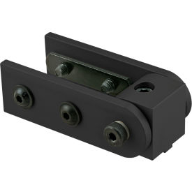 80/20® 15 Series Right Angle 0 Degree Dynamic Pivot Assembly with Dual Straight Arms Black 4428-BLACK
