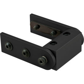 80/20® 15 Series Right Angle Universal Dynamic Pivot Assembly with Dual Straight Arms Black 4430-BLACK