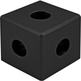 80/20® 15 Series Squared Corner Connector 3 Way Black 4442-BLACK