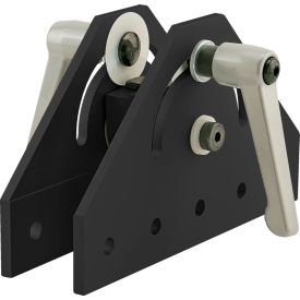 80/20® 15 Series 180 Degree Double Pivot Bracket Assembly with L Handles Black 4453-BLACK