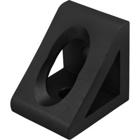 80/20® 45 Series 2 Hole Gusseted Inside Corner Bracket Black 45-4332-BLACK