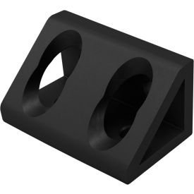 80/20® 45 Series 4 Hole Wide Gusseted Inside Corner Bracket Black 45-4334-BLACK