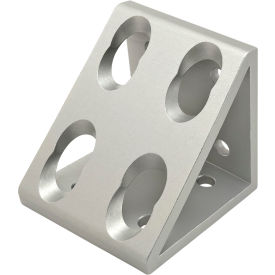 80/20® 45 Series 8 Hole Gusseted Inside Corner Bracket Clear 45-4338