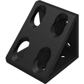 80/20® 45 Series 8 Hole Gusseted Inside Corner Bracket Black 45-4338-BLACK