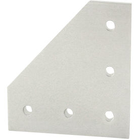 80/20® 45 Series 90 Degree Angled Flat Plate with 5 Hole Clear 45-4351