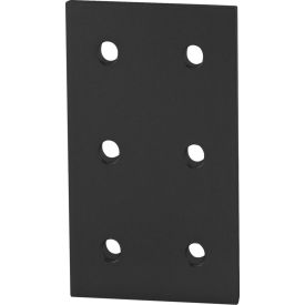 80/20® 45 Series Rectangular Flat Plate with 6 Hole Black 45-4366-BLACK