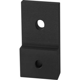 80/20® 10 15 Series Straight Transition Flat Plate with Flush Offset with 2 Hole Black 4521-BLACK