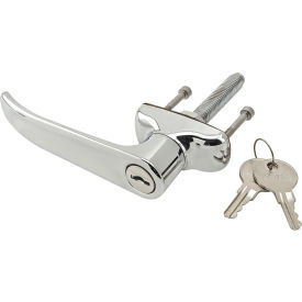 80/20® 25 40 Series Chrome Furniture L-Handle - Locking Bright 65-2087