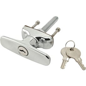 80/20® 25 40 Series Locking T-Handle Clockwise Chrome Finish Bright 65-2932