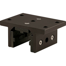 80/20® 15 Series 3 Slot Mount Double Flange Short Standard Linear Bearing w/ Brake Holes Black 6525-BLACK