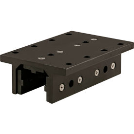 80/20® 15 Series 3 Slot Mount Double Flange Long Standard Linear Bearing w/ Brake Holes Black 6526-BLACK