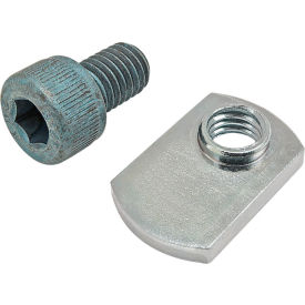 80/20® M8 x 12mm Blue SHCS with Slide-In Economy T-Nut - Offset Thread Bright Zinc 75-3428
