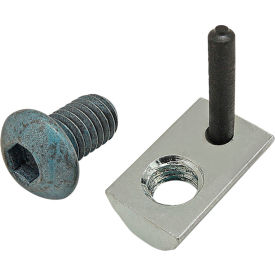 80/20® M6 x 10mm Blue BHSCS & Roll-In T-Nut with Flex Handle Bright Zinc 75-3435
