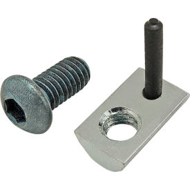 80/20® M6 x 12mm Blue BHSCS & Roll-In T-Nut with Flex Handle Bright Zinc 75-3436