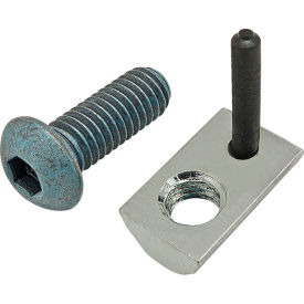 80/20® M6 x 16mm Blue BHSCS & Roll-In T-Nut with Flex Handle Bright Zinc 75-3437