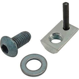 80/20® M6 x 12mm Blue BHSCS Washer & Roll-In T-Nut with Flex Handle Bright Zinc 75-3439