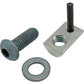 80/20® M6 x 16mm Blue BHSCS Washer & Roll-In T-Nut with Flex Handle Bright Zinc 75-3440