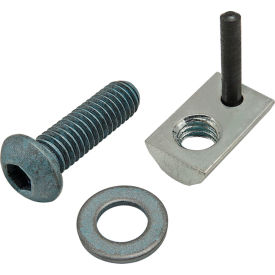 80/20® M6 x 20mm Blue BHSCS Washer & Roll-In T-Nut with Flex Handle Bright Zinc 75-3441