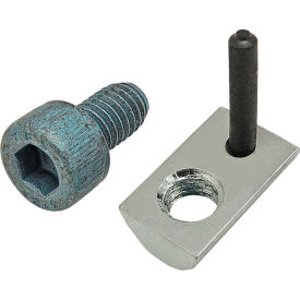 80/20® M6 x 10mm Blue SHCS & Roll-In T-Nut with Flex Handle Bright Zinc 75-3442