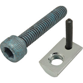 80/20® M6 x 30mm Blue SHCS & Roll-In T-Nut with Flex Handle Bright Zinc 75-3447