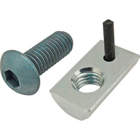 80/20® M8 x 20mm Blue BHSCS & Roll-In T-Nut with Flex Handle Bright Zinc 75-3454