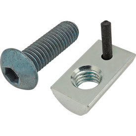 80/20® M8 x 25mm Blue BHSCS & Roll-In T-Nut with Flex Handle Bright Zinc 75-3455